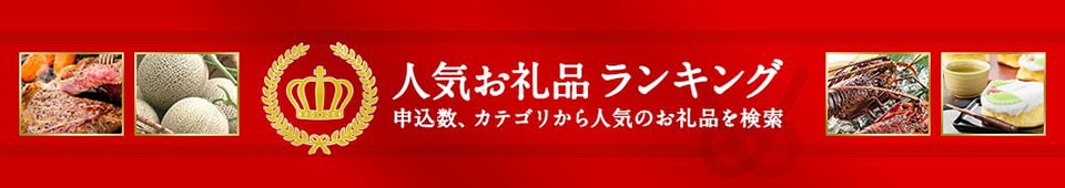 人気のお礼品ランキング