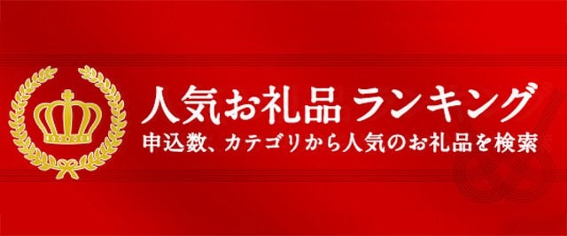 人気のお礼品ランキング